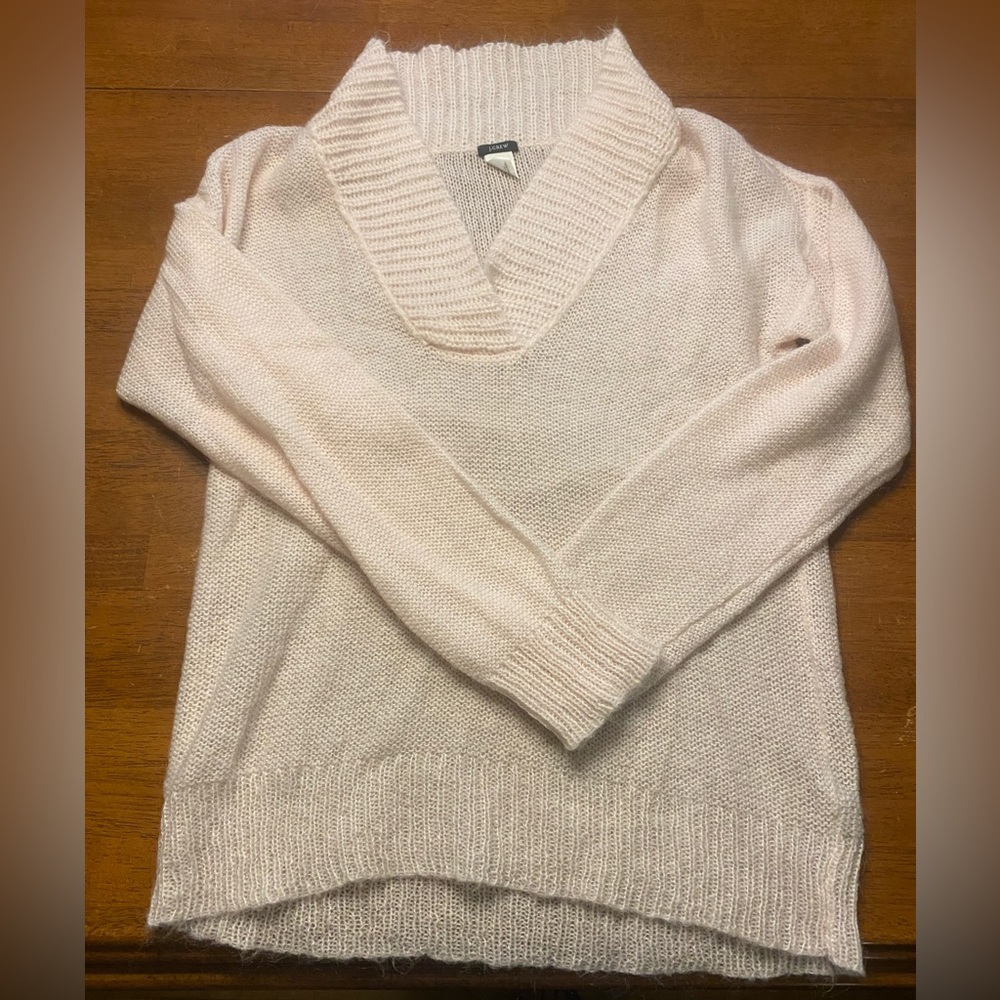J. Crew Pale Shawl-Collar Knit Mohair/Wool Sweater - Picture 5 of 5